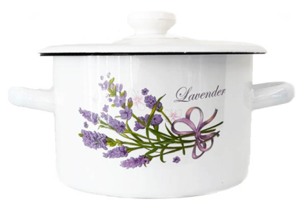 Кастрюля эмалированная 2л 1610/2 Букет лаванды