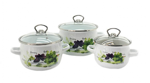 Набор эмалированный 6928 Зелень фреш