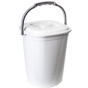 Відро пластмасове 9л з кришкою SMART квадратне біле