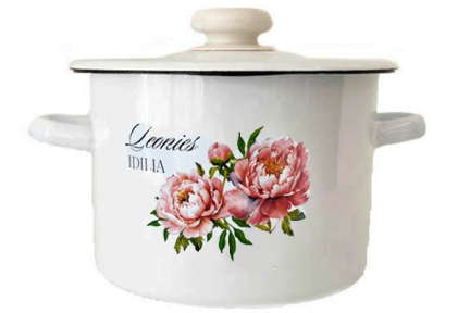 Кастрюля эмалированная 3л 1612/2 Пиония