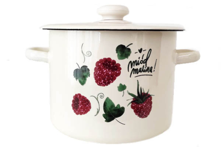 Кастрюля эмалированная 4.5л 1615/2 Ягода малина