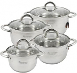 Набір каструль із нержавіючої сталі 4 предмети EB-4003