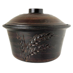 Кастрюля 2л англоб без ручек красная глина