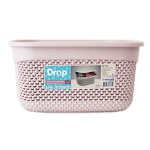 Корзина 6.6л с крышкой Drop Design пудра