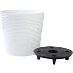 Горщик для квітів Ф`южн 200мм низький білий