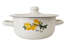 Кастрюля эмалированная 1.5л 1608/2 Лимонное дерево