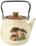 Чайник эмалированный сферический 3.5л 27130/4 Белый гриб