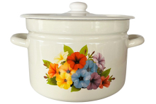 Кастрюля эмалированная 9л 1621/2 Петуния