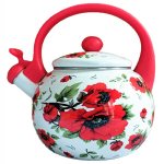 Чайник эмалированный 2.2л с пластмассовой ручкой и свистком Маки 6W