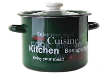 Кастрюля эмалированная 4.5л 1615/4 Изумрудный Базилик
