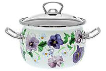 Каструля емальована 2.5л 81911 Ситець фіалка