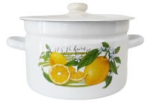Кастрюля эмалированная 9л 1621/2 Лимон