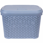 Кошик з кришкою 30л сіро-блакитний К14-121/2
