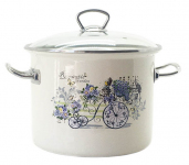Каструля емальована 5.5л 83117 Романтичний сад