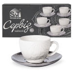 Сервіз чайний керамічний 12 предметів Silver Lorman 04-001-010