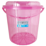 Ведро пластмассовое 16л прозрачное с крышкой  Star-plast