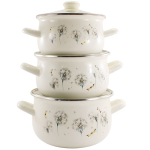 Набір емальований 3 предмети Кульбаба 4435