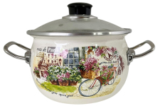 Кастрюля эмалированная 2.5л 81911 Улочки Парижа