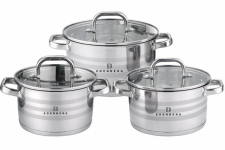 Набор кастрюль из нержавеющей стали 3 предмета EB-3741