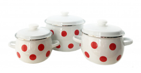 Набір емальований 926 Червоний горох