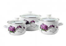 Набор эмалированный 6926 Виола белый