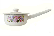 Ківш емальований 1.5л 2108/2 з кришкою Анабель