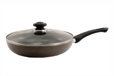 Сковорода з антипригарним покриттям 24см шоколад PN-24 з кришкою