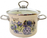 Каструля емальована 2.0л 83110 Романтичний сад