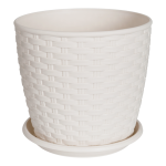 Цветочный горшок Ротанг 300х270мм белая роза