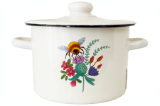 Кастрюля эмалированная 3л 1612/2 Медовые цветы