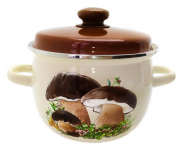 Кастрюля эмалированная 3.5л 1913/4 Белый гриб
