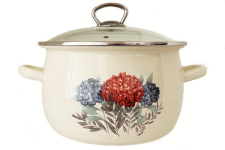 Каструля емальована 5л 61916/2 Букет Гортензій