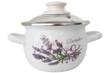 Каструля емальована 1.5л 61908/2  Букет лаванди