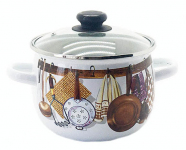 Кастрюля эмалированная 2.5л 61911/4 Хозяюшка