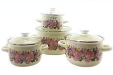 Набор эмалированный 6929 Анабель молочная