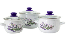 Набір емальований 6928 Букет лаванди бузковий