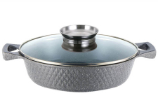 Казан с антипригарным покрытием 3.5л мелкий серый YS8020-G индукция