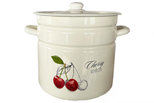 Каструля емальована 12л 1624/2 Вишня Ідилія