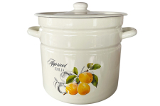 Кастрюля эмалированная 12л 1624/2 Абрикос Идиллия