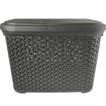 Корзина с крышкой 30л коричневая К14-534/2