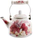 Чайник емальований 2л з керамічною ручкою Бузок 4W