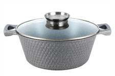 Казан с антипригарным покрытием 3.6л круглый серый YS8024-G индукция