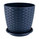 Горщик для квітів Ротанг 200х180мм граніт