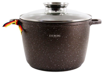 Казан з антипригарним покриттям 10л круглий 0628-СН шоколад