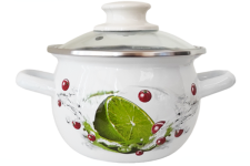 Кастрюля эмалированная 1.5л 61908/2 Лайм