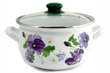 Кастрюля эмалированная 5.1л Фиалка