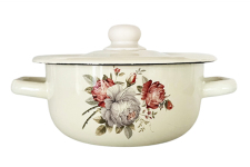 Кастрюля эмалированная 1.5л 1608/2 Роза