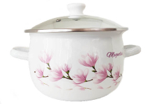 Кастрюля эмалированная 4.25л 61915/2 Магнолия