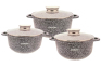 Набір каструль з антипригарним покриттям Мармур 2.3л/3.2л/4.5л 3020/22/24-SN