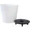 Цветочный горшок Фьюжн 200мм низкий белый
